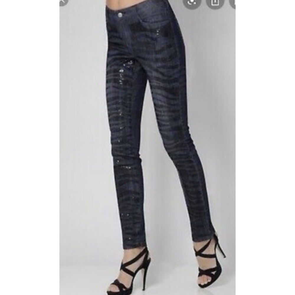 Boston Proper  Sequin Jean Indigo size 10  Jeans